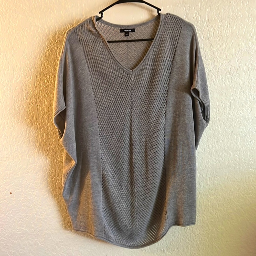 Gray loose blouse